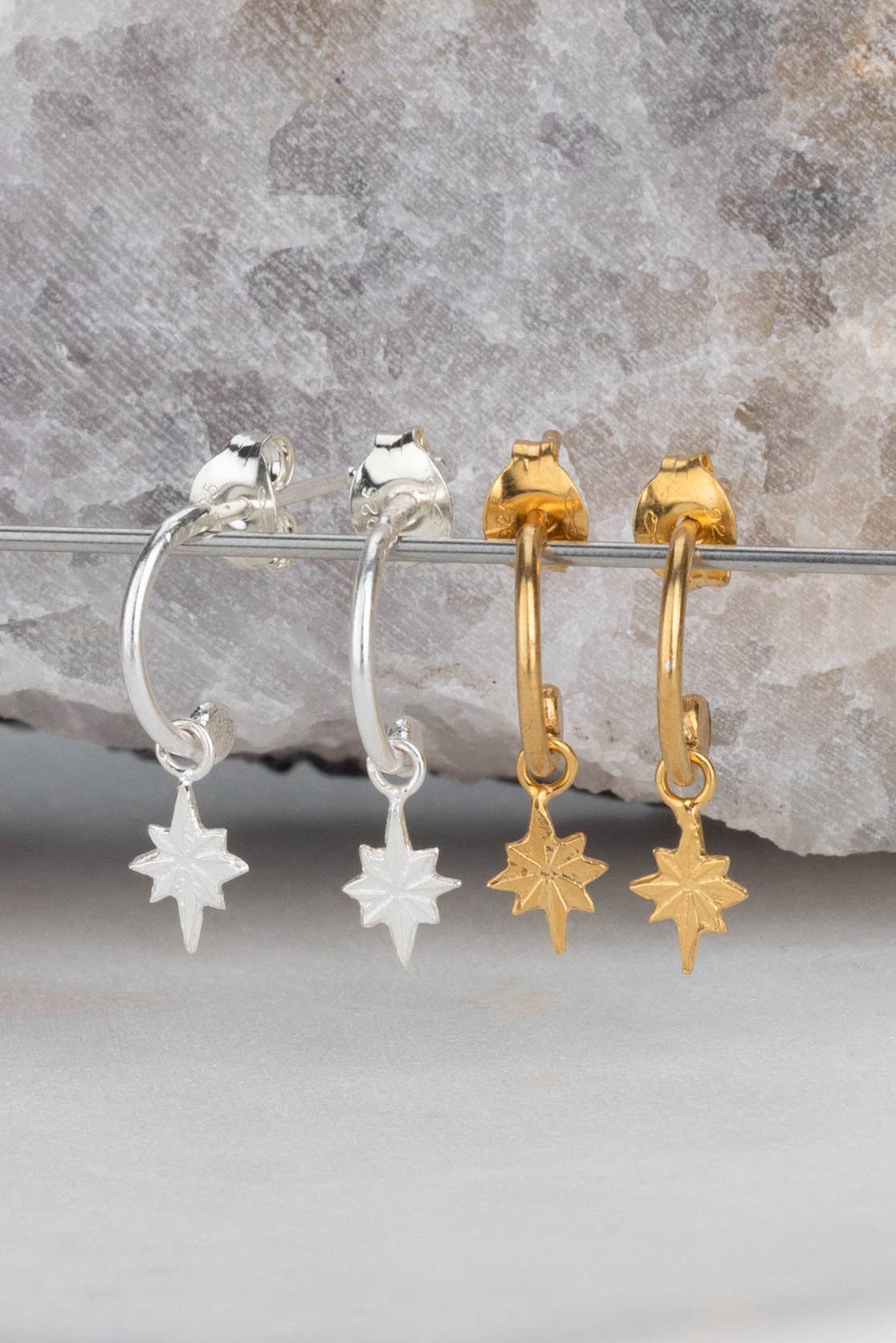 Star Hoop Earrings