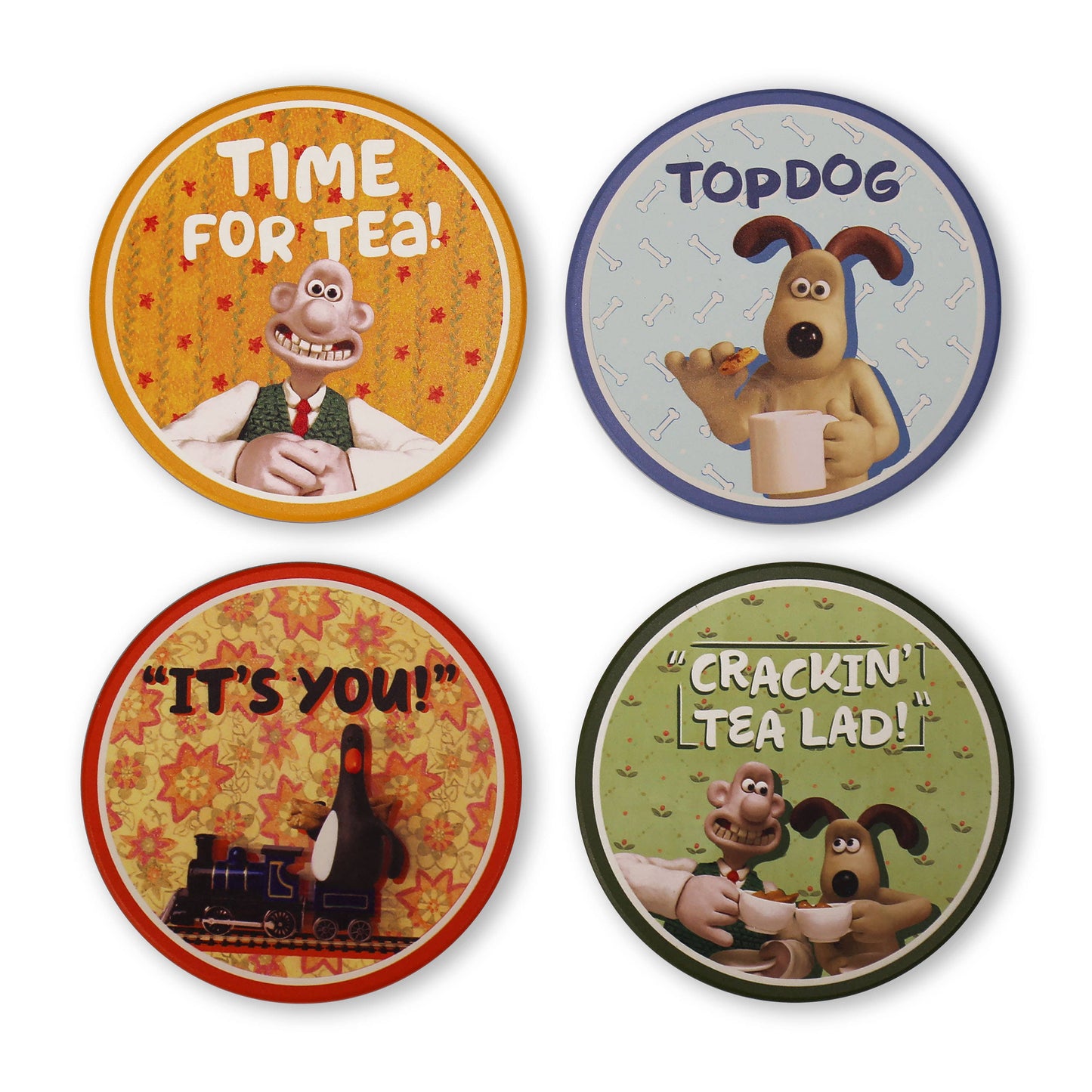 Wallace & Gromit Ceramic Coaster Set