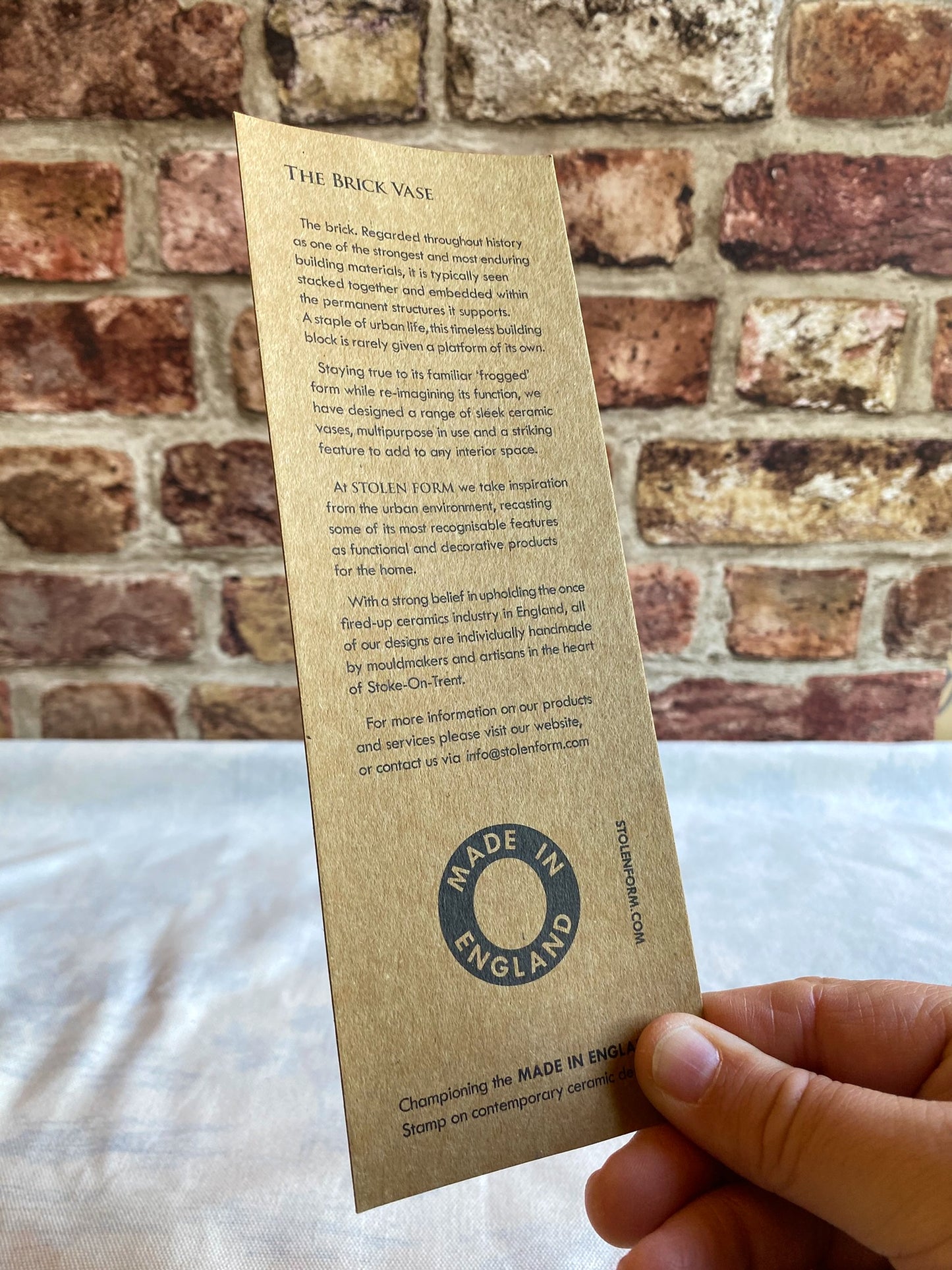 Stolen Form - Green Bristol Brick Vase