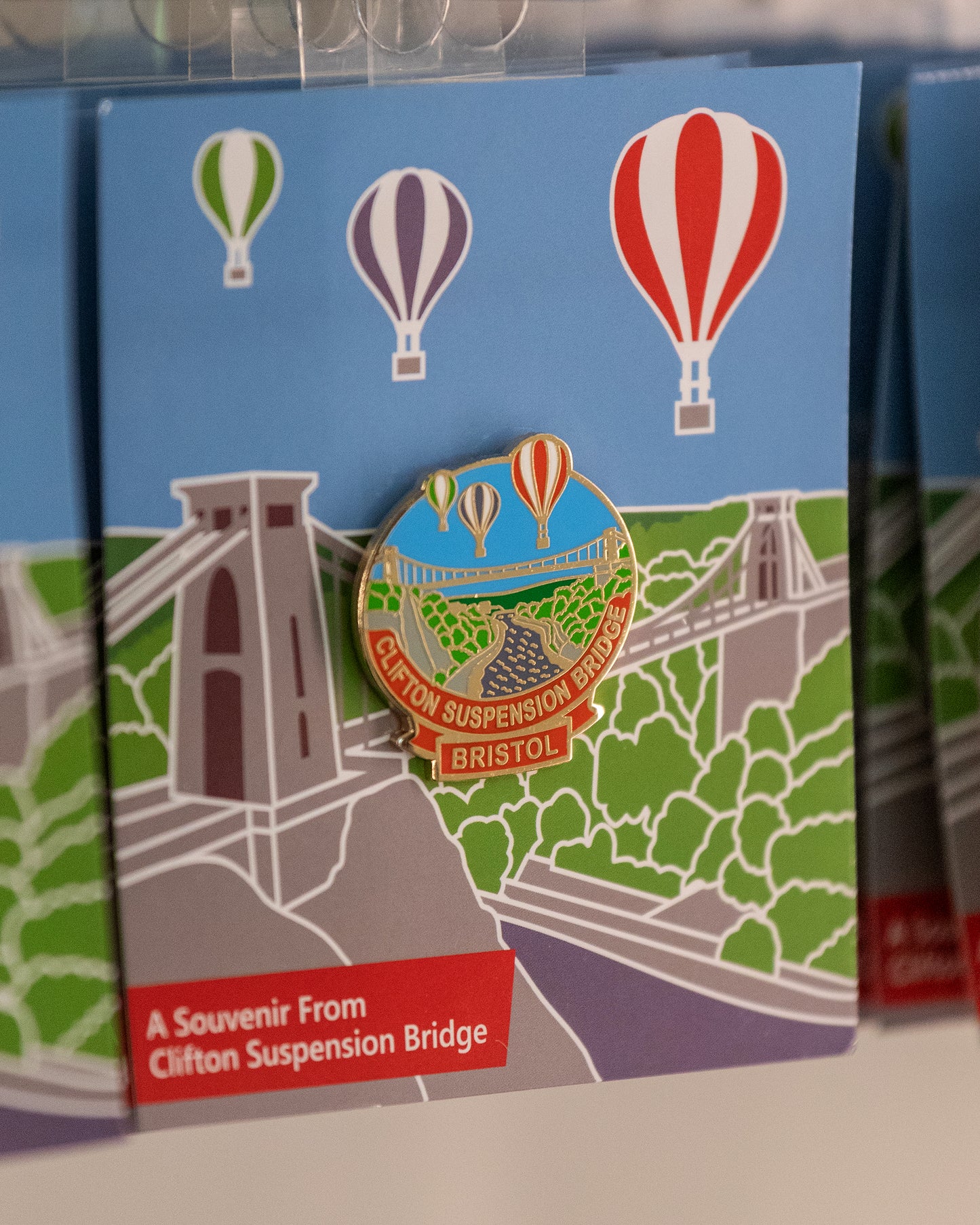 Bridge & Balloons Enamel Pin