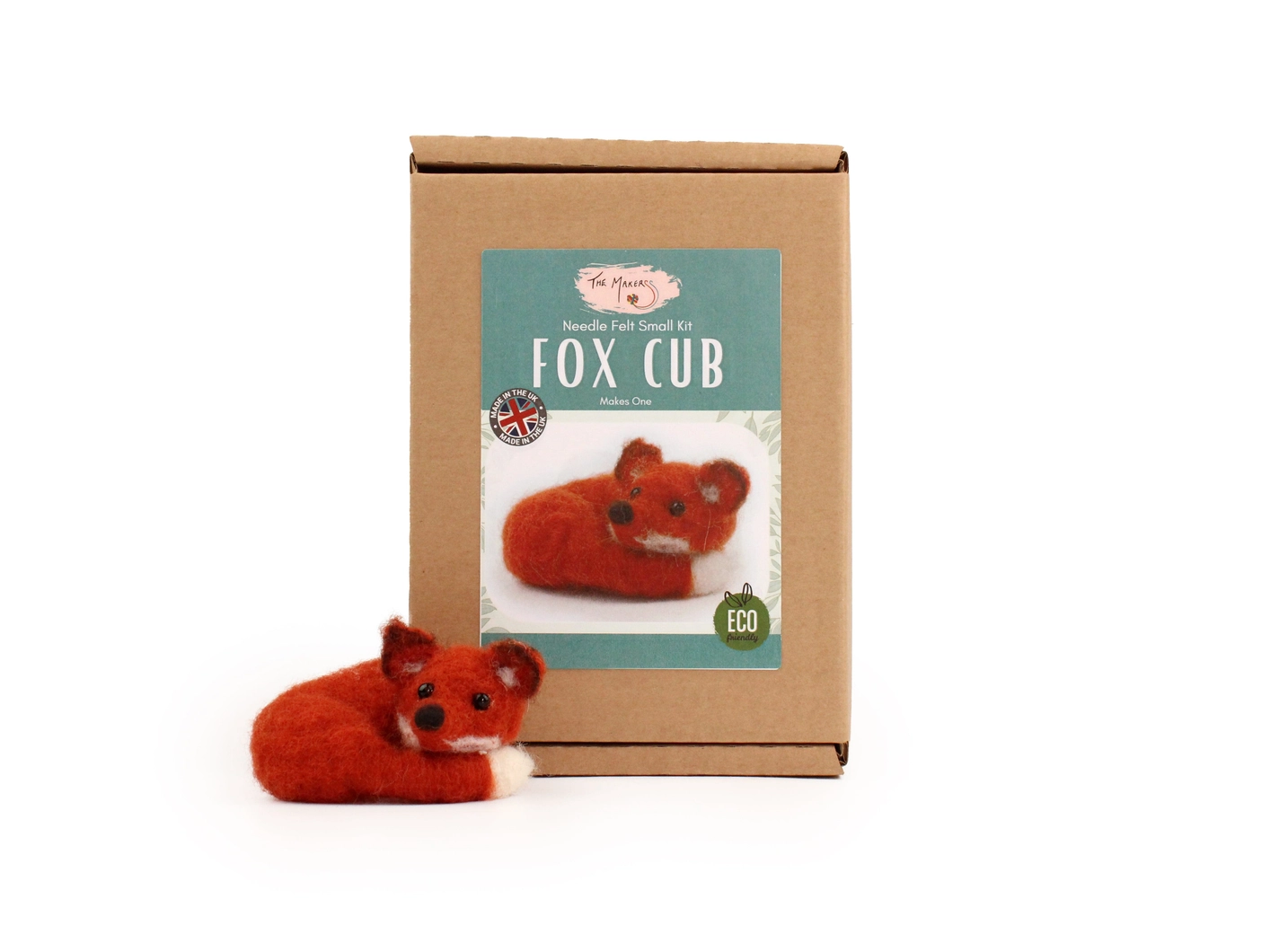The Makerss Fox Cub Needle Felting Craft Kit