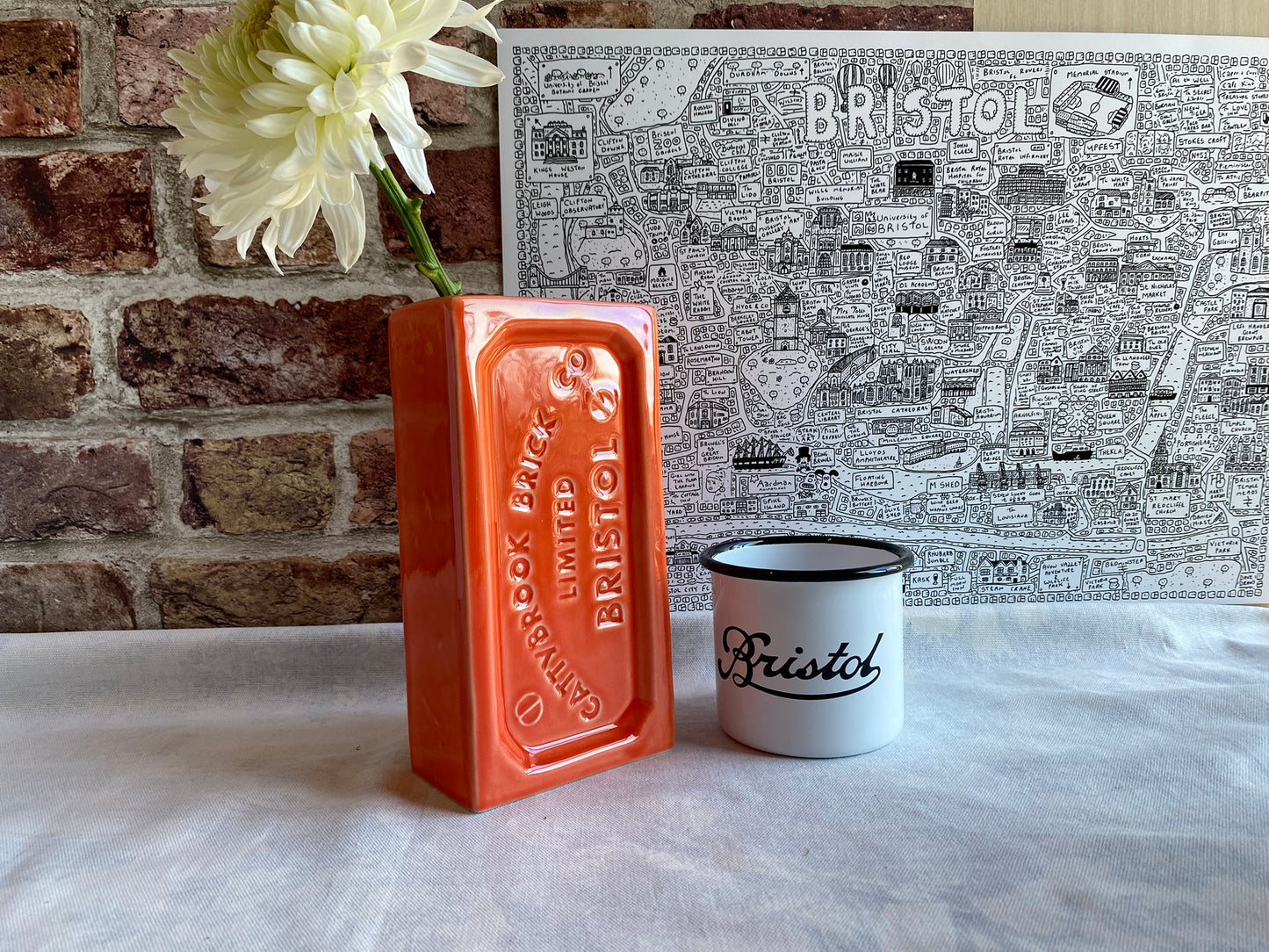 Stolen Form - Orange Bristol Brick Vase