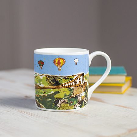 Emmeline Simpson Balloons Over the Bridge Bone China Mug