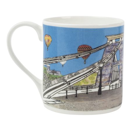 Emmeline Simpson Balloons Over the Toll Bridge Bone China Mug