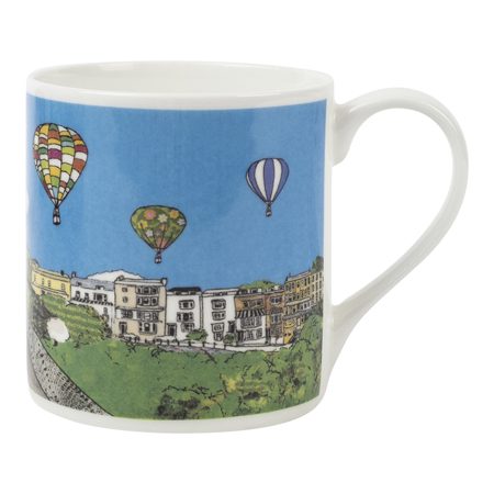 Emmeline Simpson Balloons Over the Toll Bridge Bone China Mug