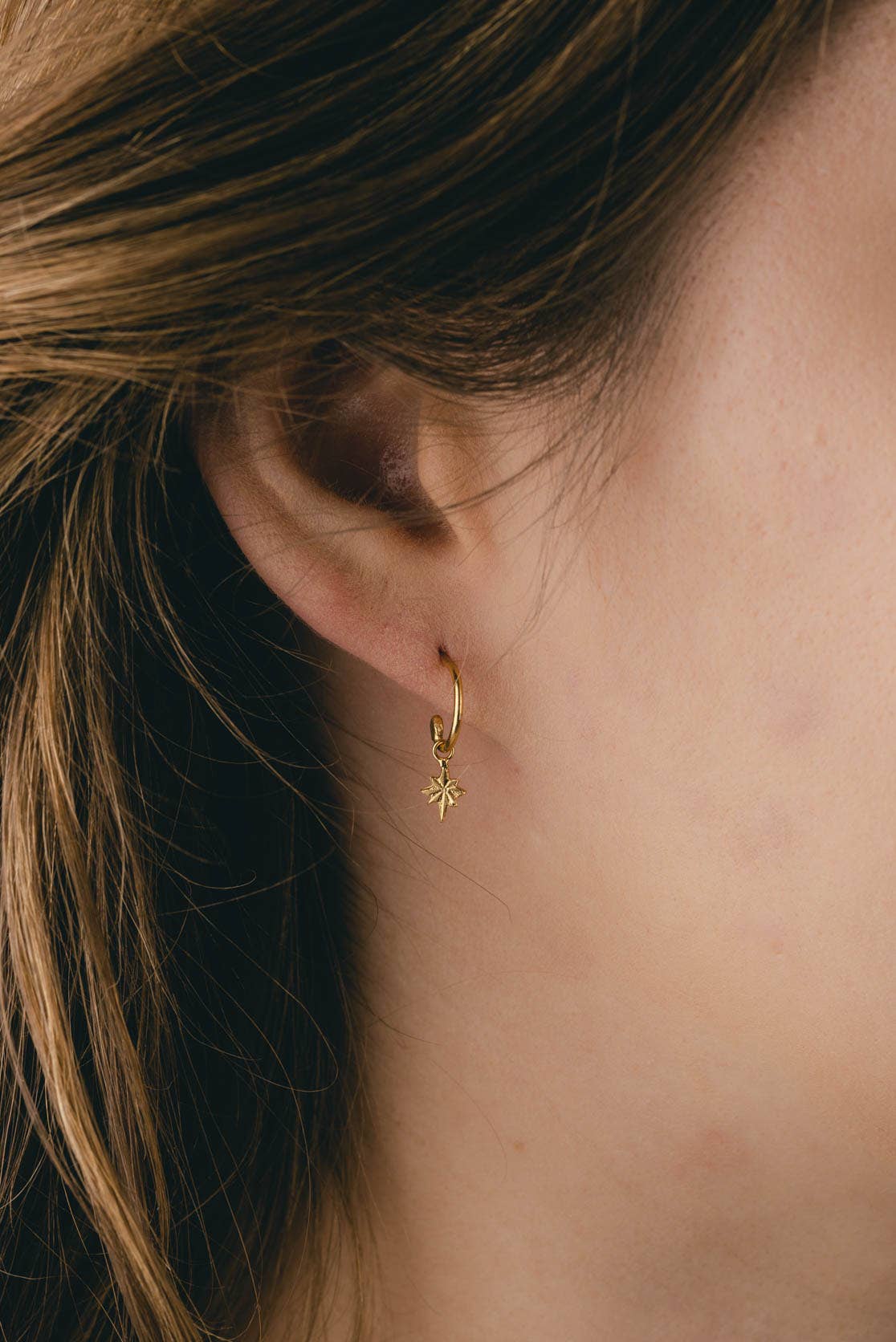 Star Hoop Earrings