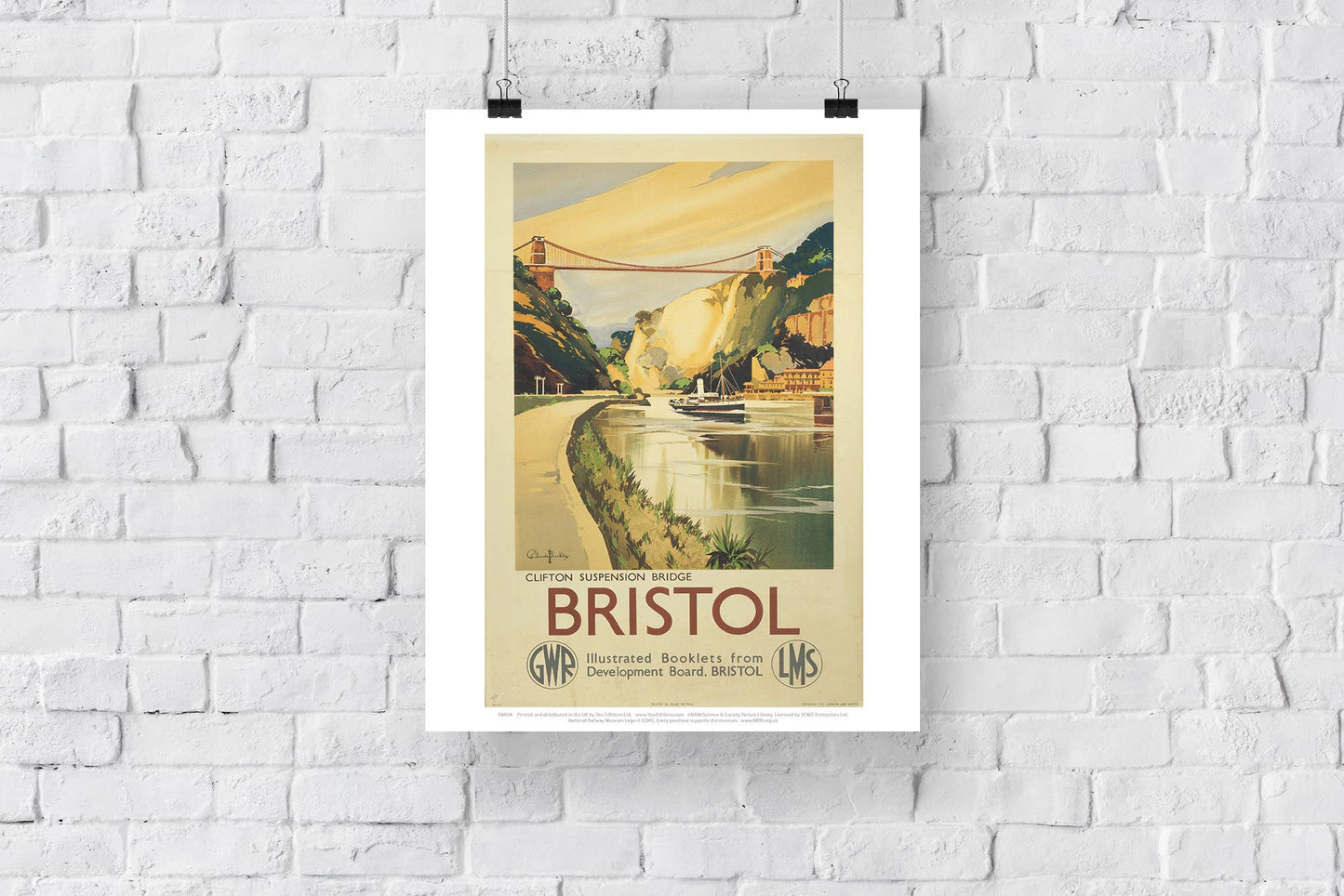 Bristol - Clifton Suspension Bridge Gwr Lms - Art Print