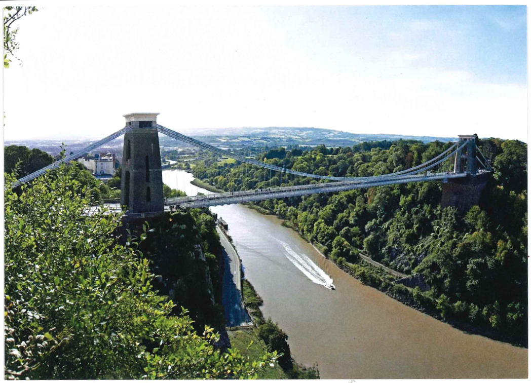 Boat Under Clifton Suspension Bridge Postcard