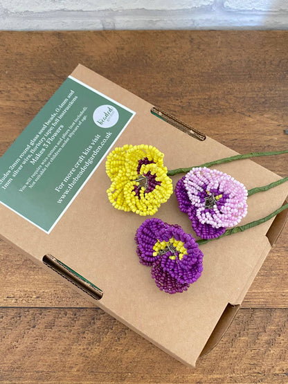 Pansy Beaded Flower Craft Kit