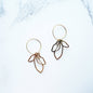 Gold Petal Hoop Earrings by Mica Peet