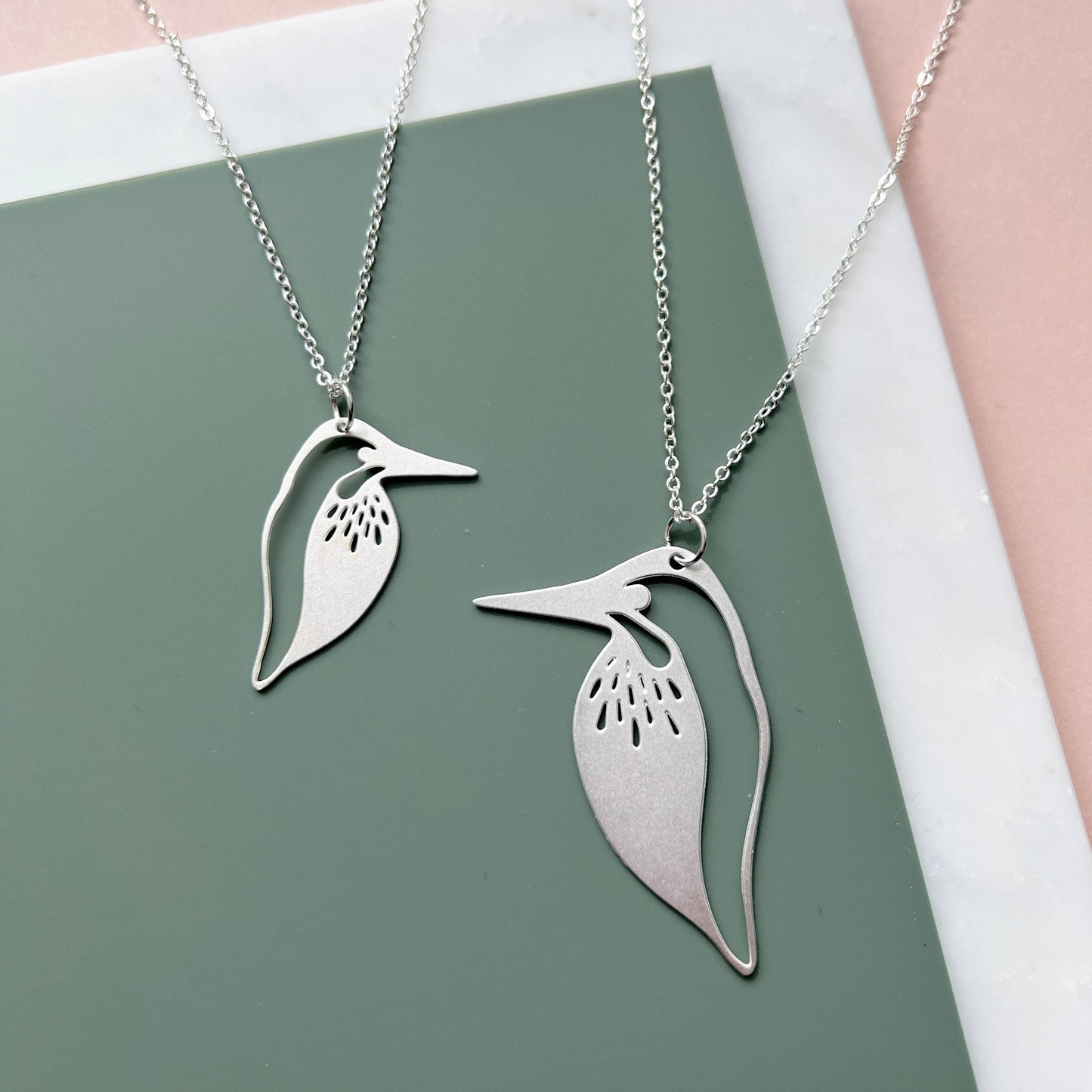 Silver Kingfisher Necklace by Mica Peet