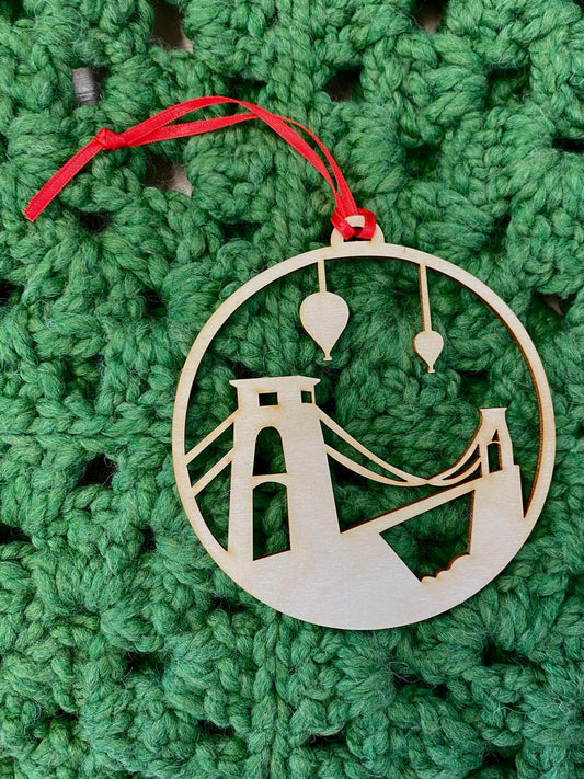 Laser Cut Clifton Suspension Bridge Wooden Decoration by Boodle
