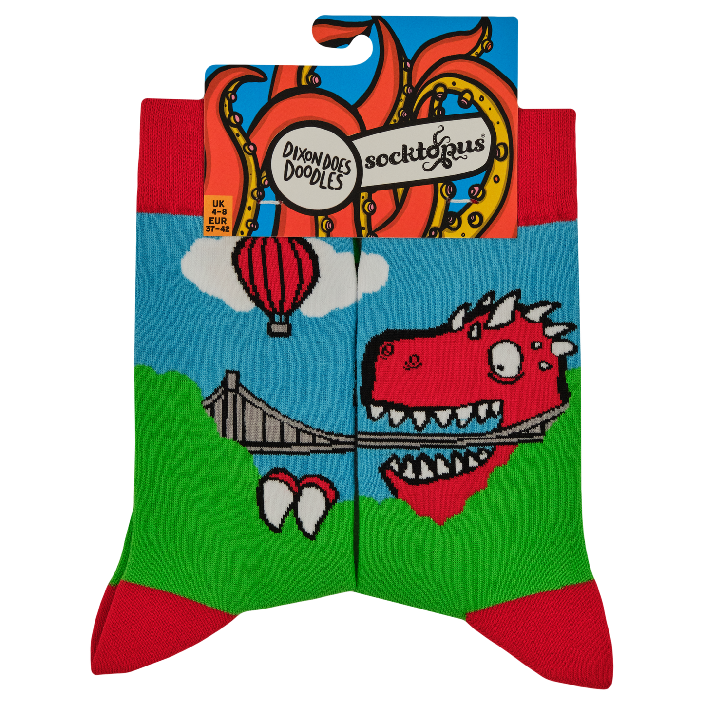 Bristol Dino Bridge Bamboo Socks