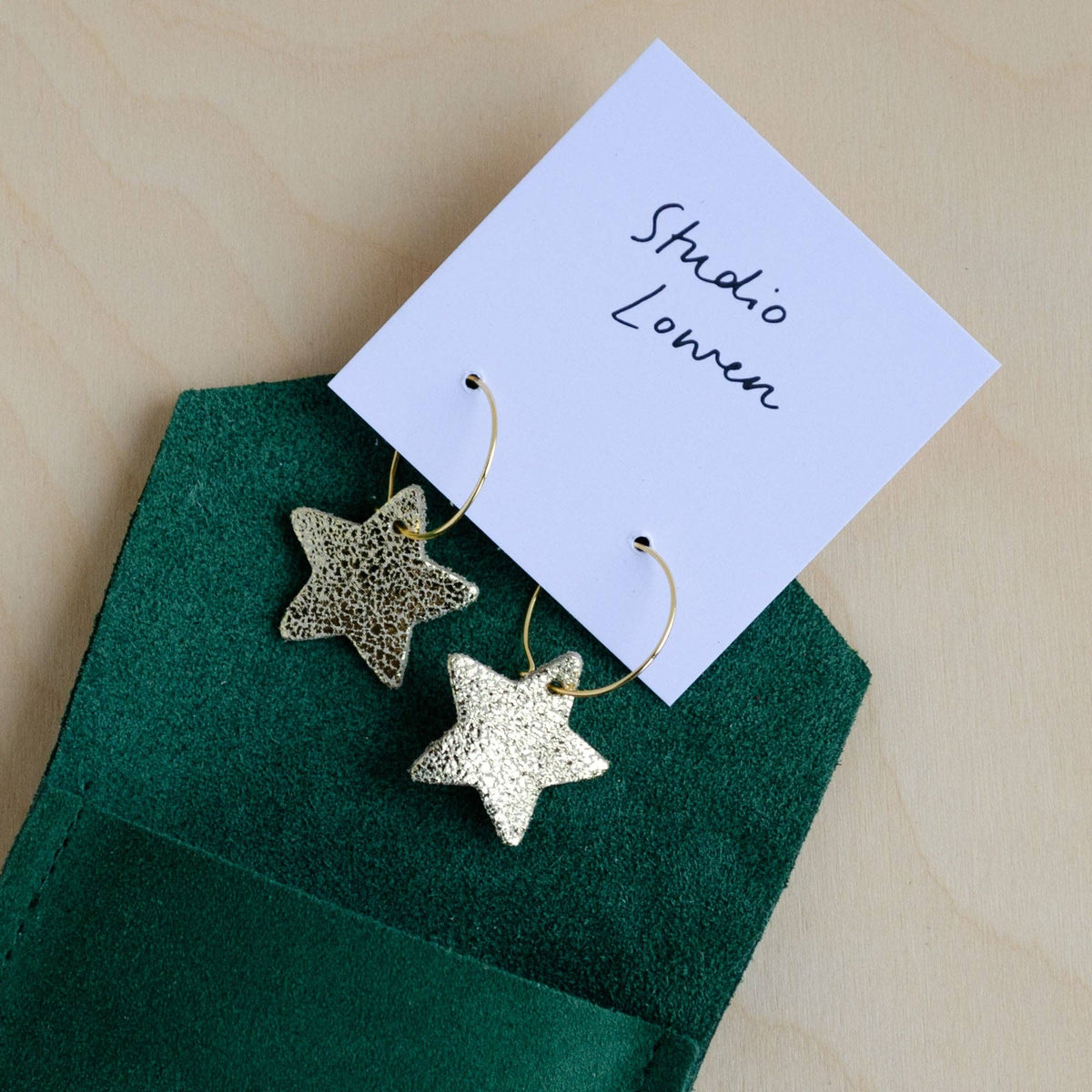 Star Hoop Earrings by Studio Lowen