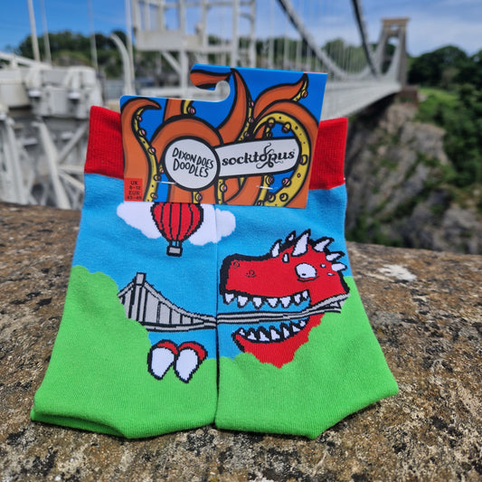 Bristol Dino Bridge Bamboo Socks