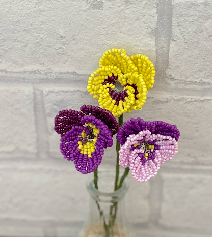 Pansy Beaded Flower Craft Kit