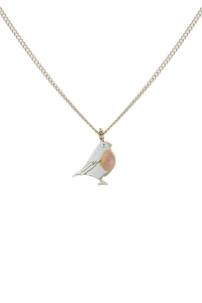 Sterling Silver Robin Pendant Necklace