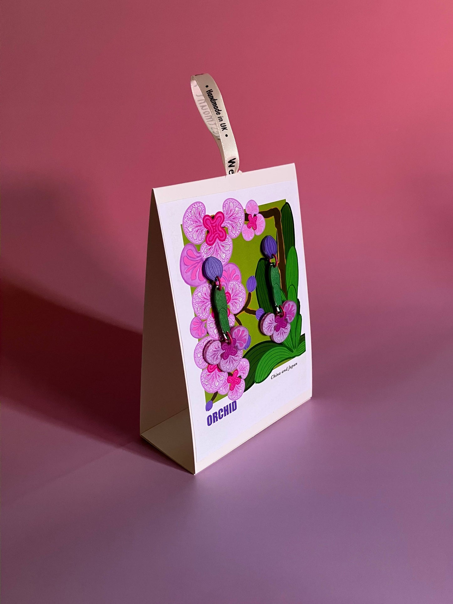 Orchid Earrings by Westmount Art