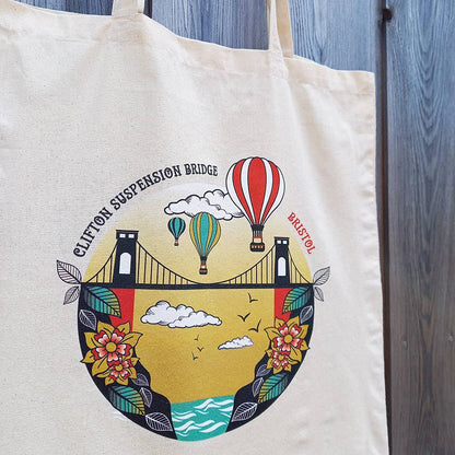 Clifton Suspension Bridge Circles Tote Bag