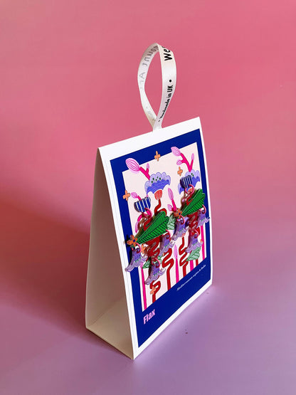 Flax Earrings by Westmount Art