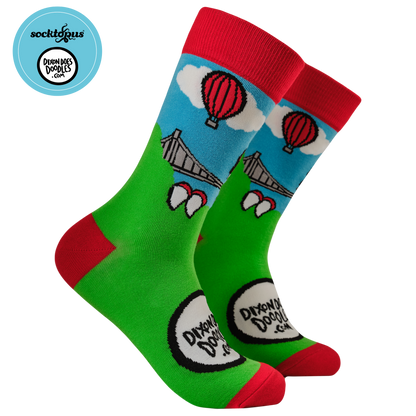 Bristol Dino Bridge Bamboo Socks