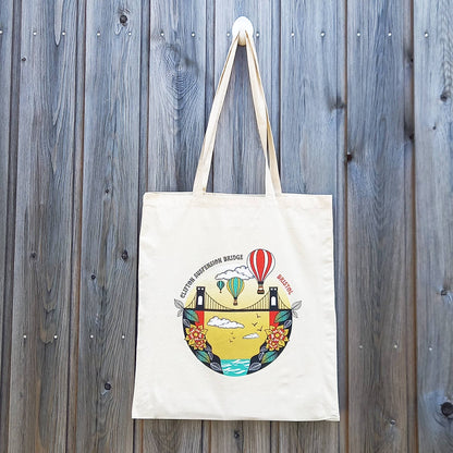 Clifton Suspension Bridge Circles Tote Bag