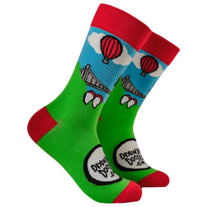 Bristol Dino Bridge Bamboo Socks