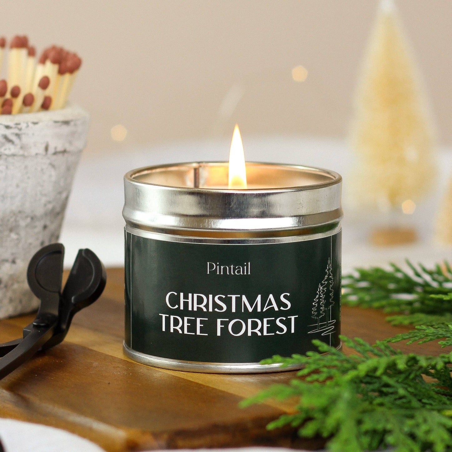 Christmas Tree Forest Classic Tin Candle (220g)