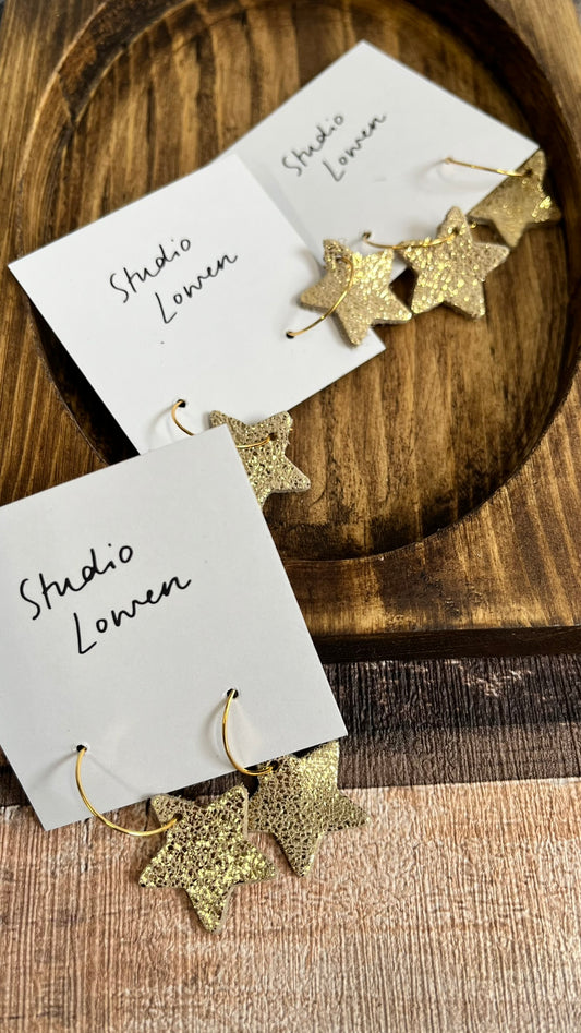 Star Hoop Earrings by Studio Lowen