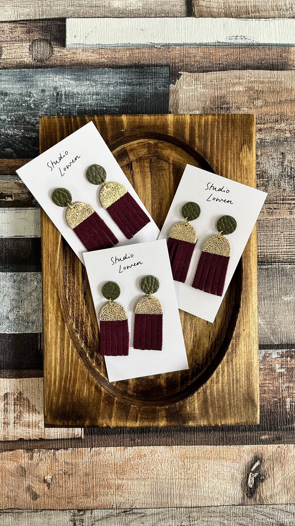 Jellyfish Tassel Leather Earrings by Studio Lowen