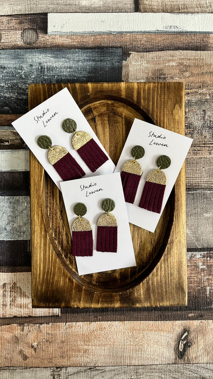 Jellyfish Tassel Leather Earrings by Studio Lowen