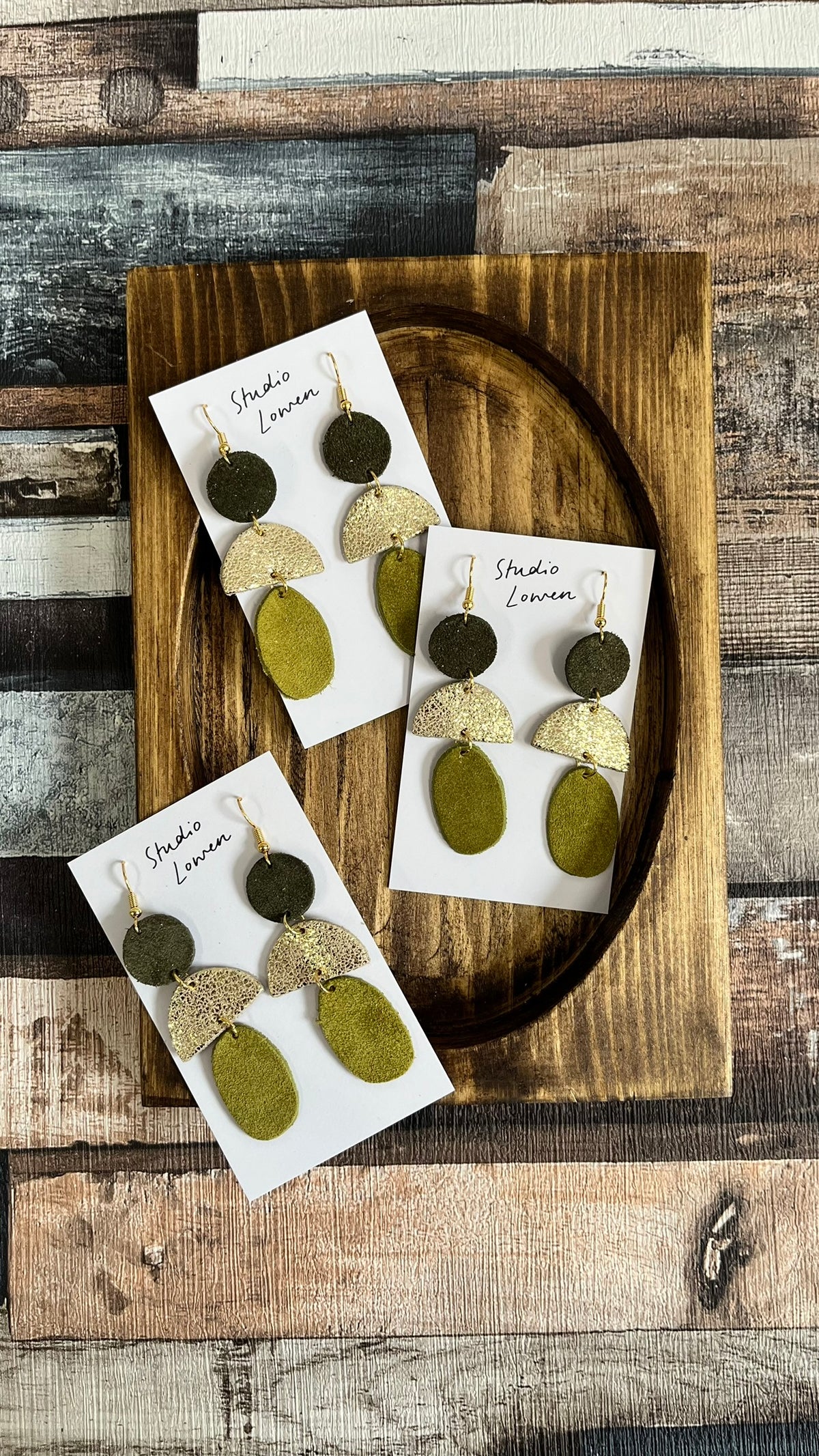Bamaluz Dangle Leather Earrings by Studio Lowen