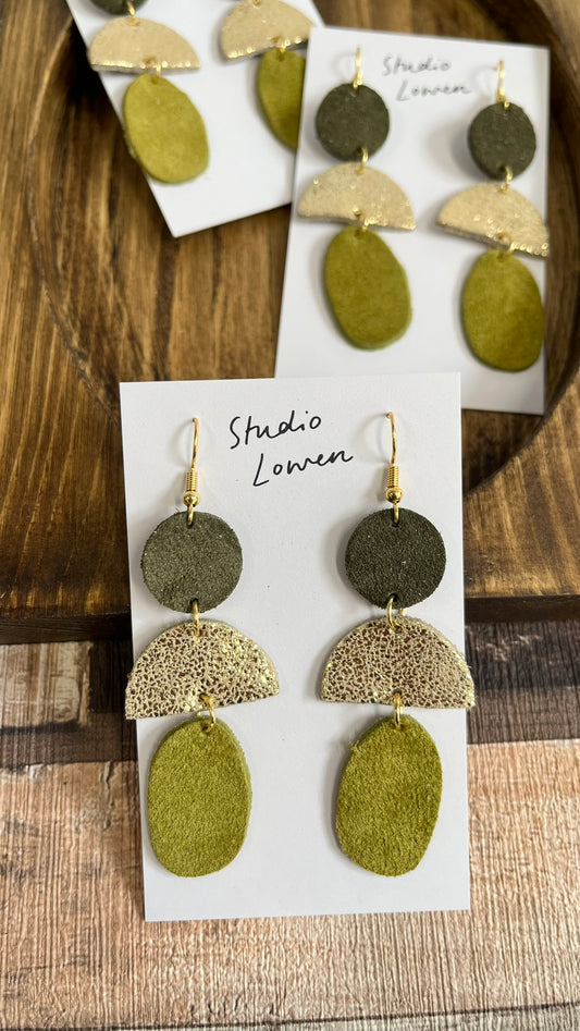 Bamaluz Dangle Leather Earrings by Studio Lowen