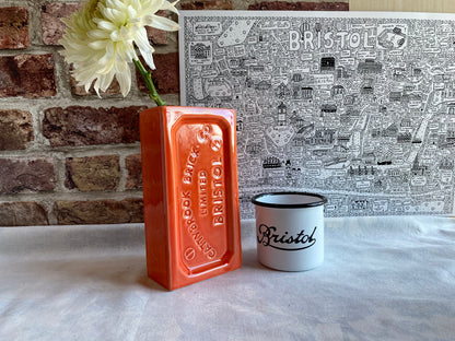 Stolen Form - Orange Bristol Brick Vase