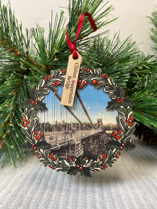 Clifton Suspension Bridge Wreath Ornament