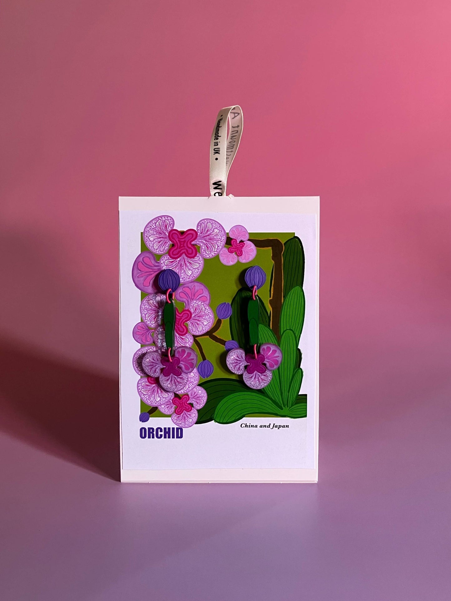 Orchid Earrings by Westmount Art