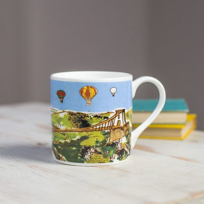 Emmeline Simpson Balloons Over the Bridge Bone China Mug