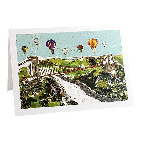Emmeline Simpson Balloons Over the Bridge Greeting Card