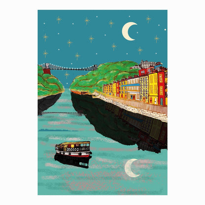Bristol At Night Greeting Card