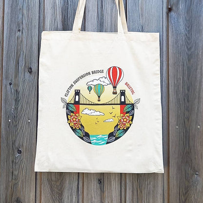 Clifton Suspension Bridge Circles Tote Bag