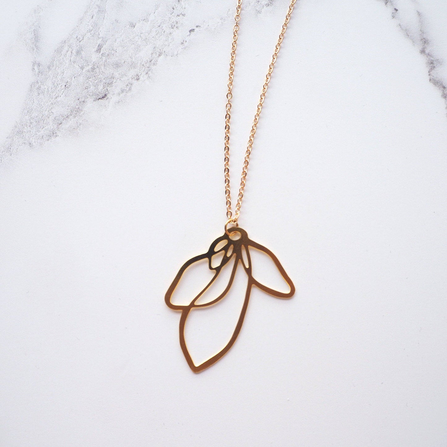 Gold Petal Necklace by Mica Peet