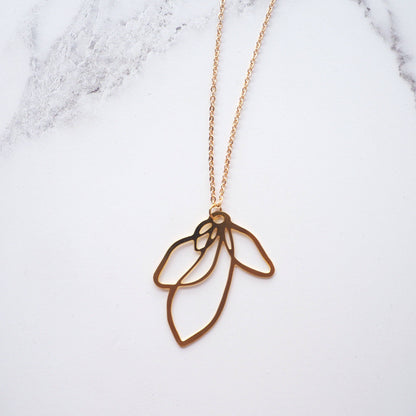Gold Petal Necklace by Mica Peet