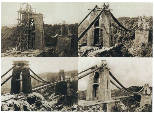 Completion of the Clifton Suspension Bridge Postcard
