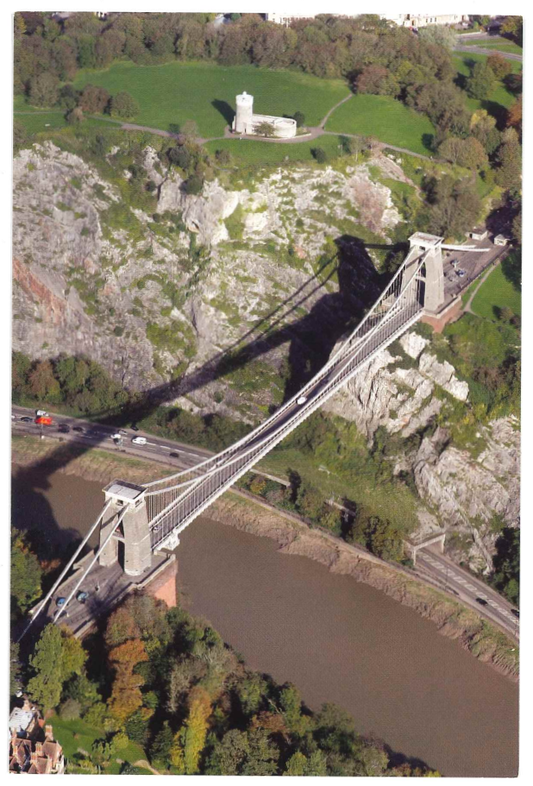 Clifton Suspension Bridge Aerial Postcard
