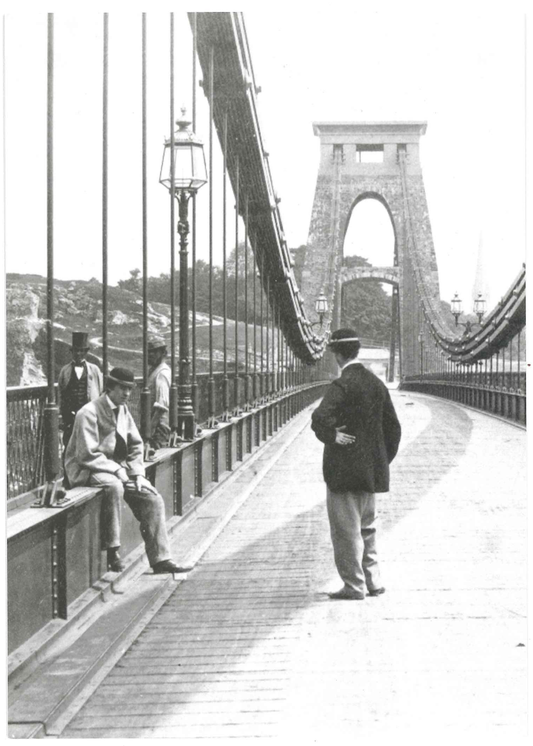 Visitors to the New Bridge Postcard