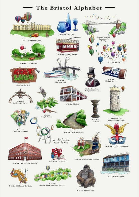 Shelli Graham Bristol Alphabet Greeting Card – Clifton Suspension ...